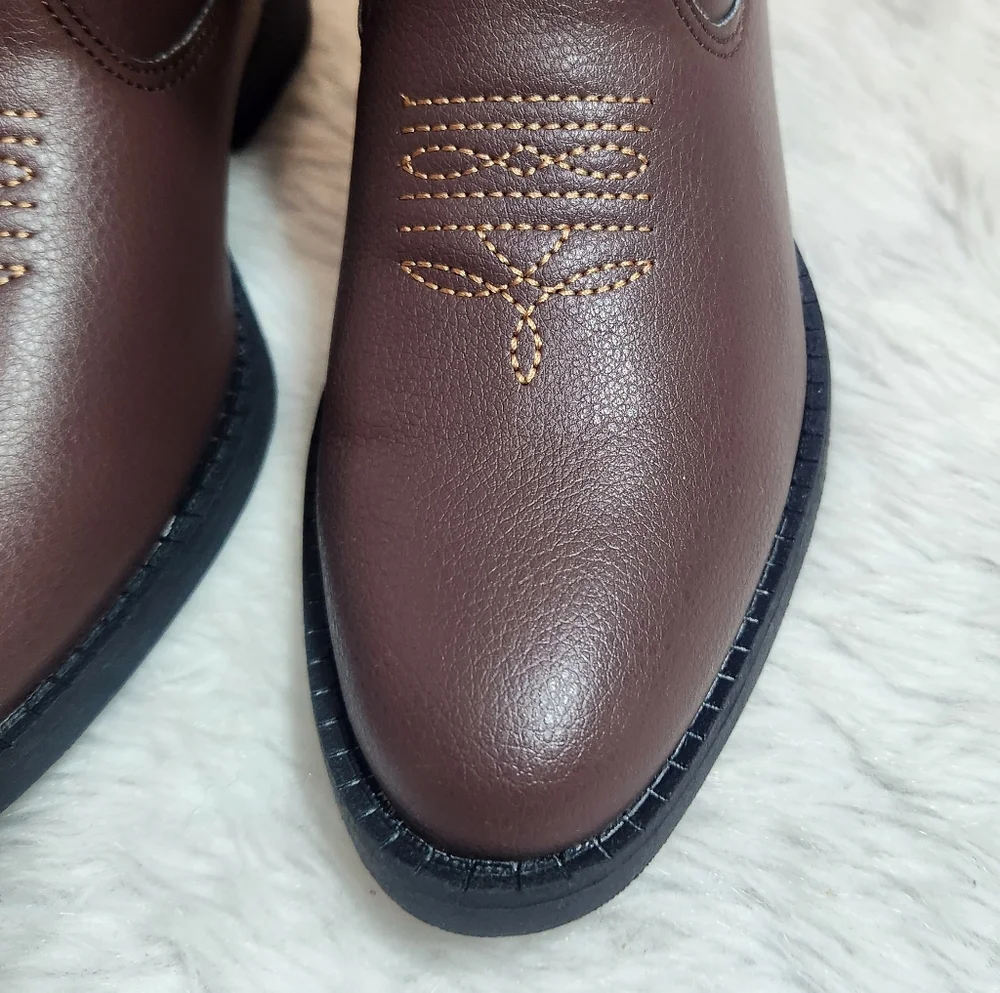 DEER STAGS RANCH Imitation Leather Western Boots
